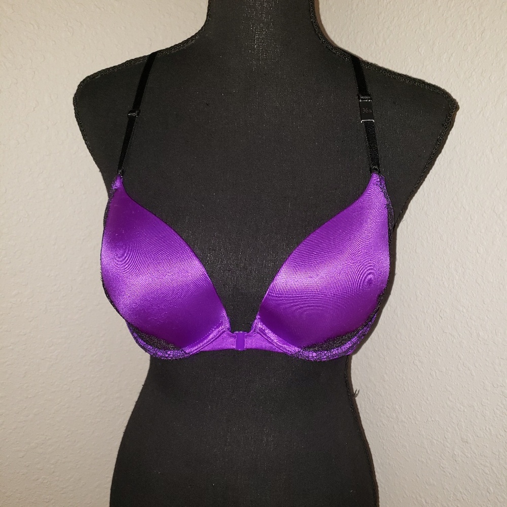 NWT VS Sexy Purple and Black Lace Bra - Picture 5 of 8